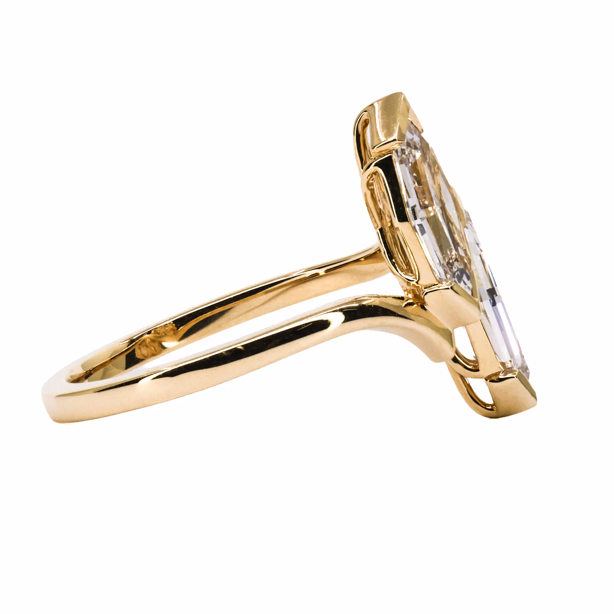 18ct Yellow Gold Lab Grown Diamond Ring - Image 3