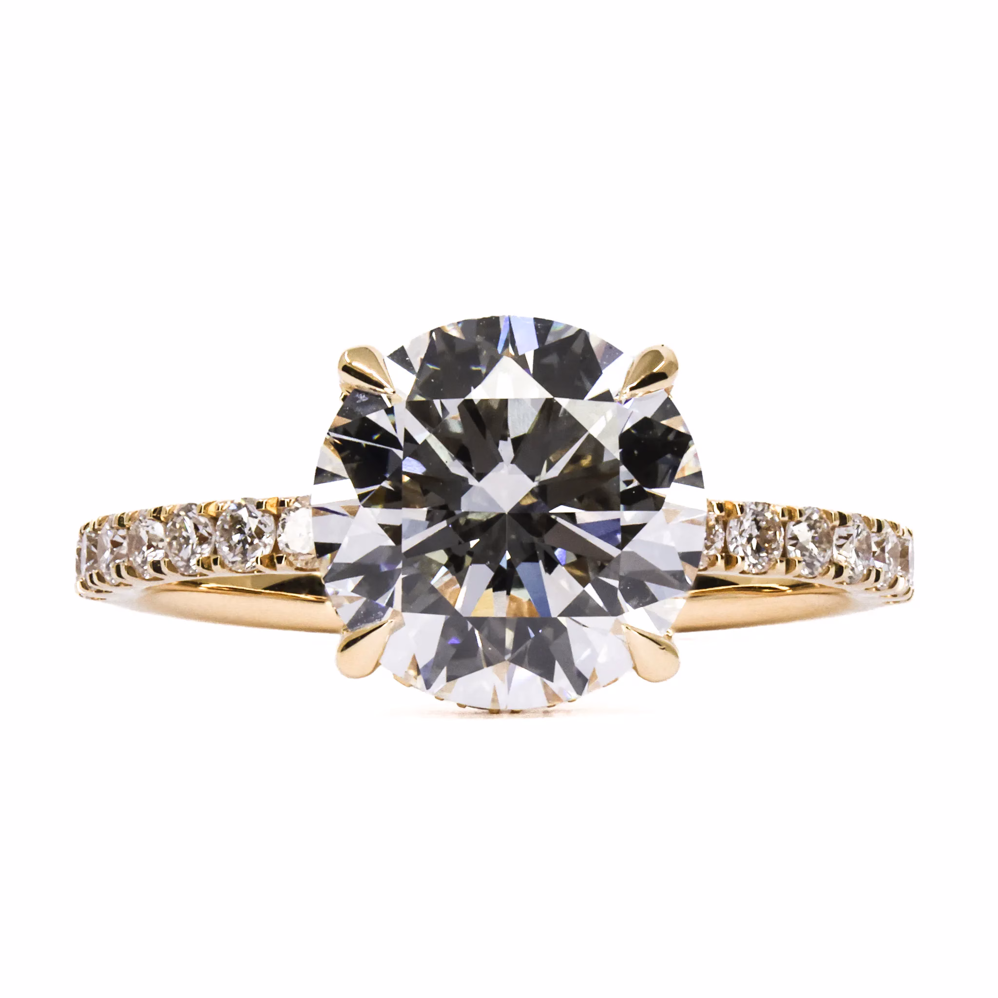 18ct Yellow Gold Certified Lab Grown Diamond Ring - Image 1