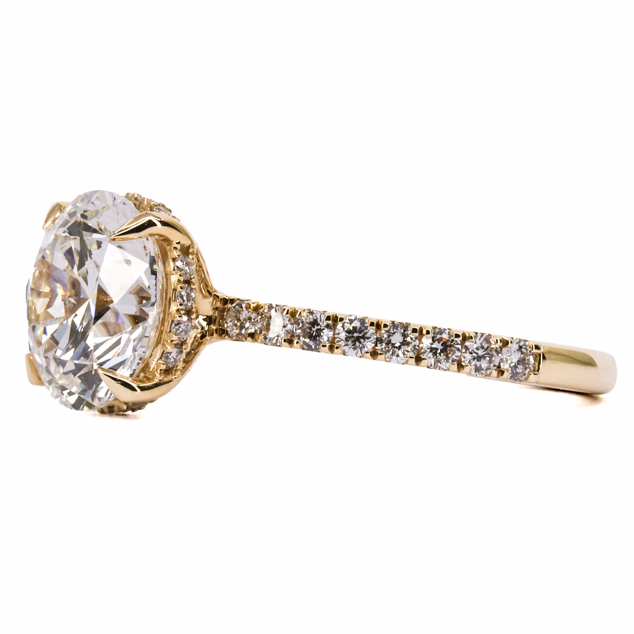 18ct Yellow Gold Certified Lab Grown Diamond Ring - Image 2