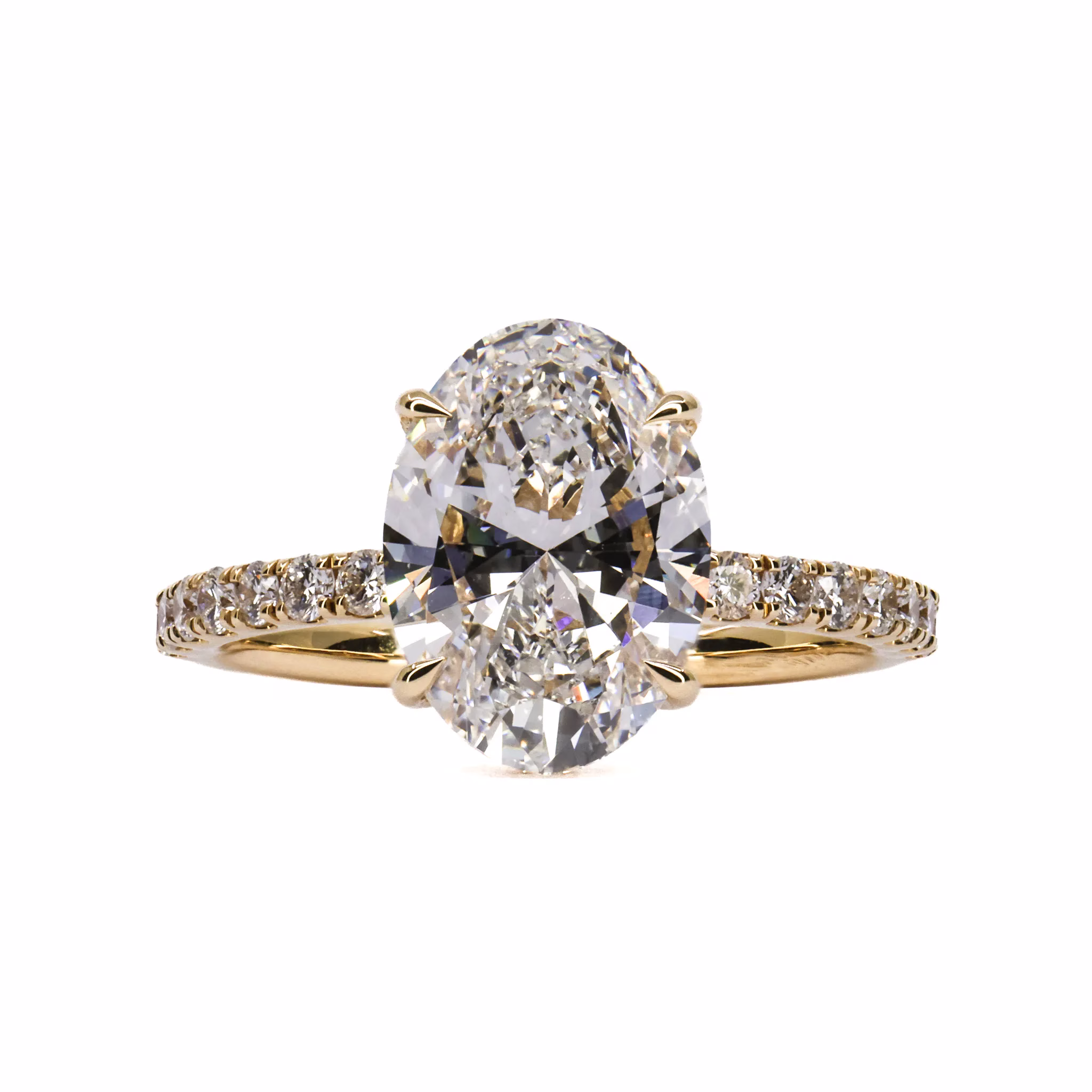18ct Yellow Gold Certified Lab Grown Diamond Ring - Image 1