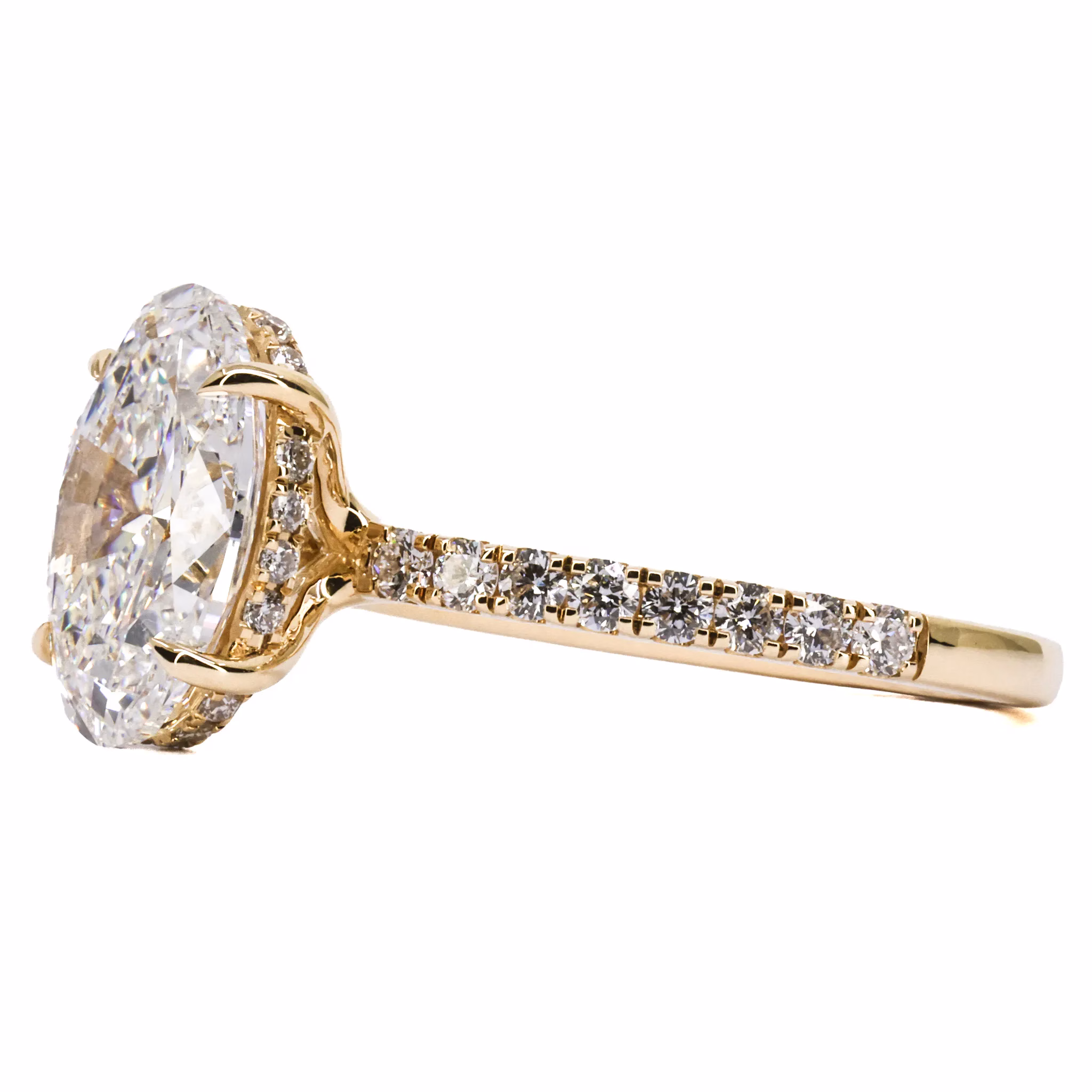 18ct Yellow Gold Certified Lab Grown Diamond Ring - Image 3