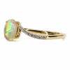 18ct Yellow Gold Solid Crystal Opal and Diamond Ring - Thumbnail Image 3